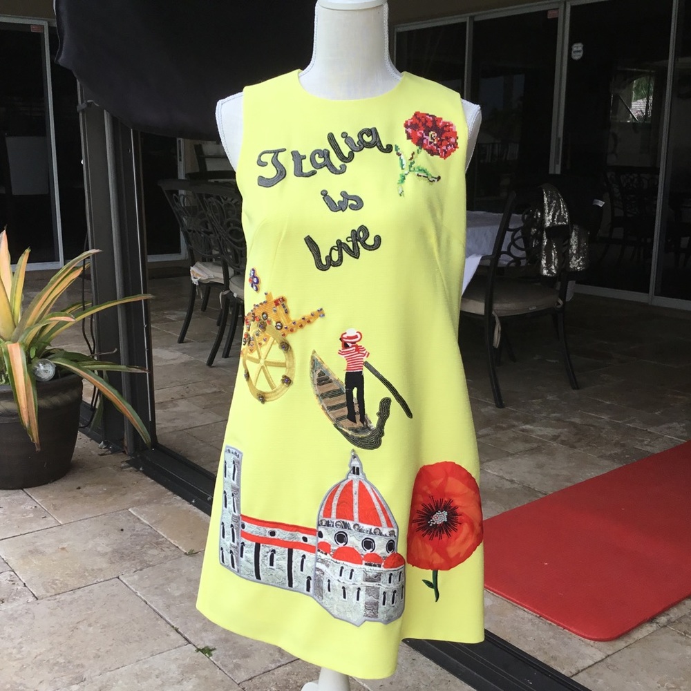 Stunning Greek Couture Yellow Summer Dress